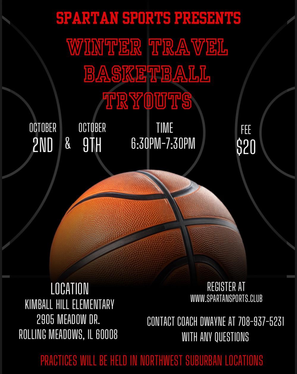 Winter Travel Basketball Tryouts